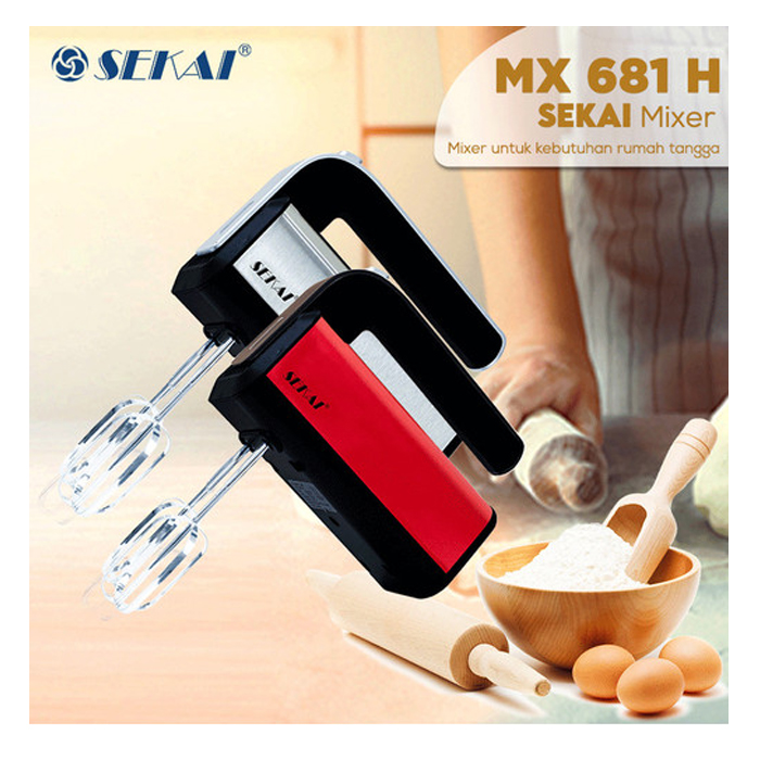 Sekai Hand Mixer Body Stainless - MX681H | MX-681H Red